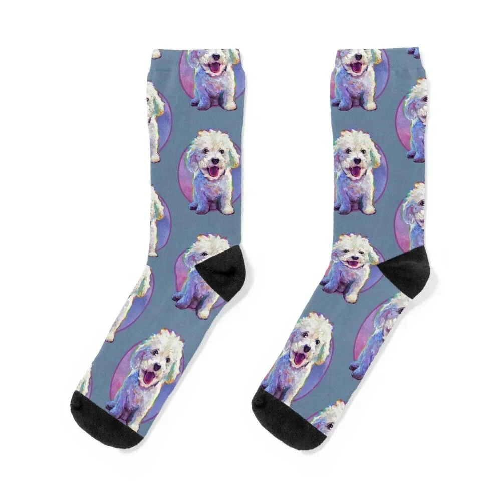 Super Cute Bichon Frise by Robert Phelps Socks designer brand golf Socks Male Women's