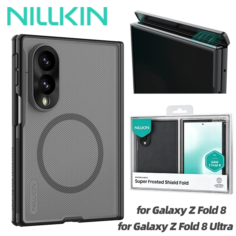 NillKin Super Frosted Shield Fold Magnetic Case for Samsung Galaxy Z Fold 8 7 Fold8 Ultra for Magsafe Hinge Protective Cover