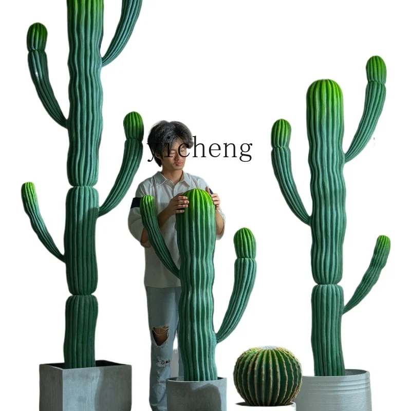 

XL Large Artificial Cactus Plant Indoor Living Room Bionic Green Plant Artifical Cereus Decorative Ornaments