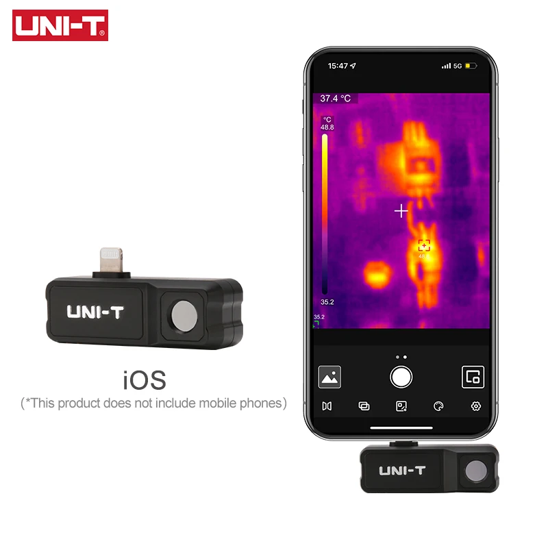 UNI-T Thermal Camera For Phone UTI120MS Thermographic Camera IOS Thermal Imager Floor Heat Detection