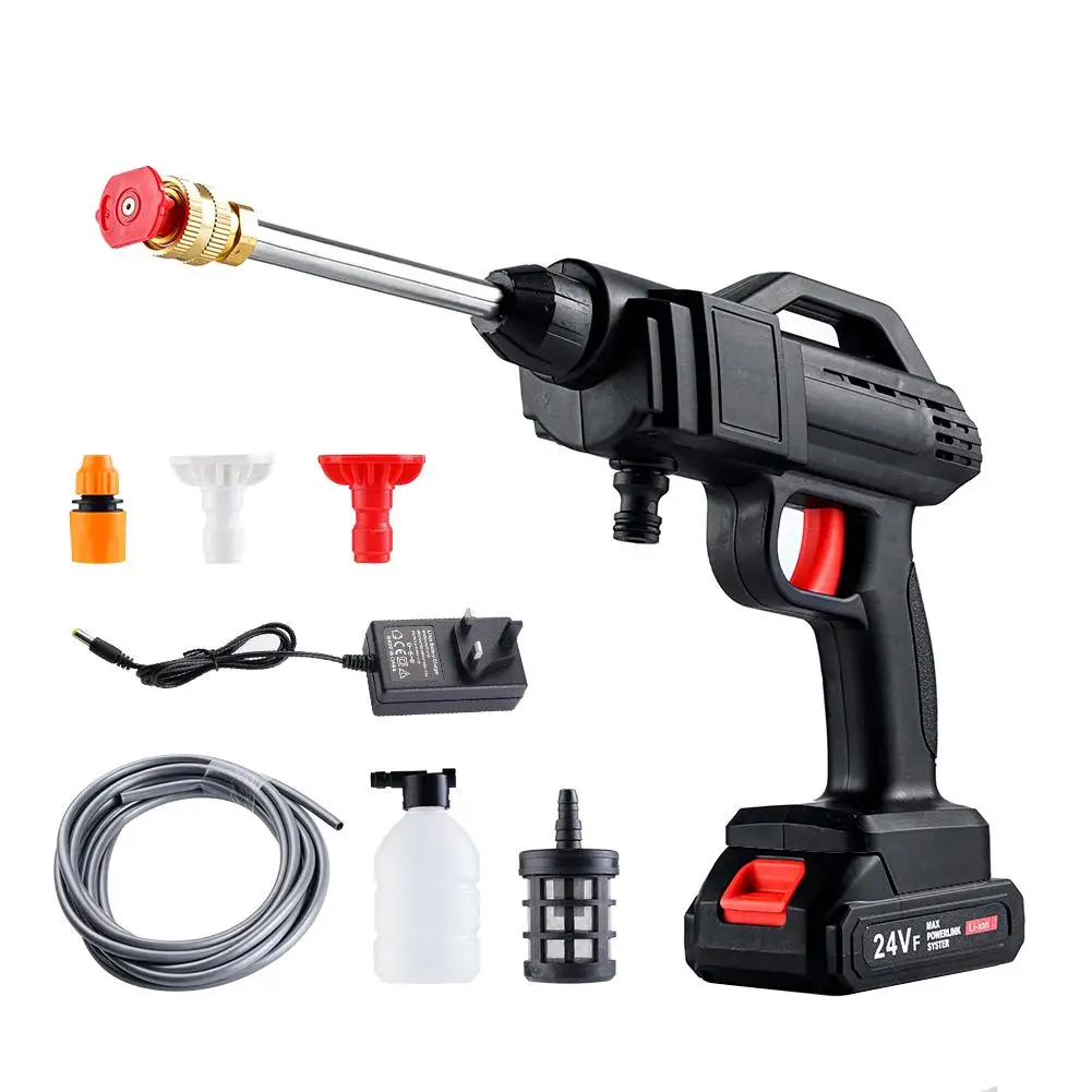 High Pressure Spray Water Gun 24V/48V Cordless Pressure Washer Portable Car Cleaner EU/US/UK/AU Plug