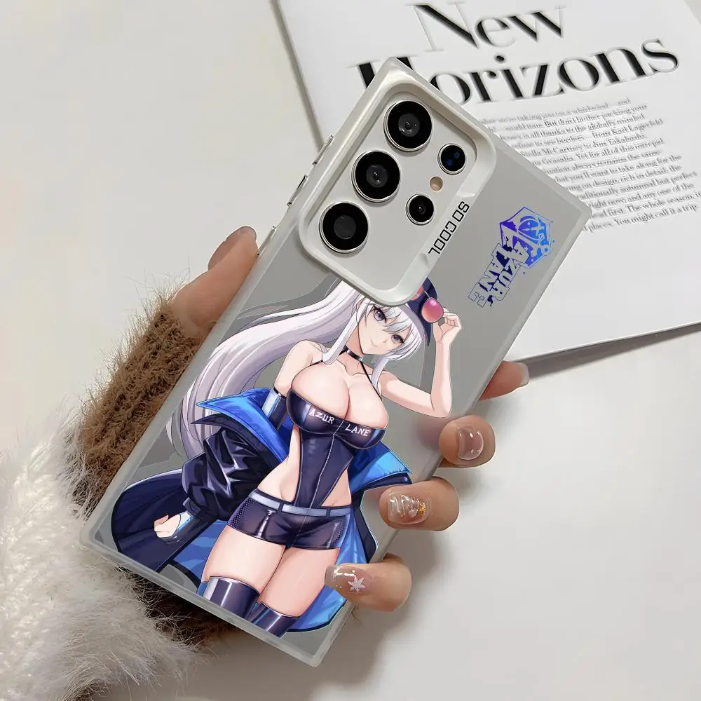 حافظة لهاتف سامسونج جالاكسي S25 Edge S24 S23 S22 S21 S20 Ultra Funda غطاء فضي من السيليكون