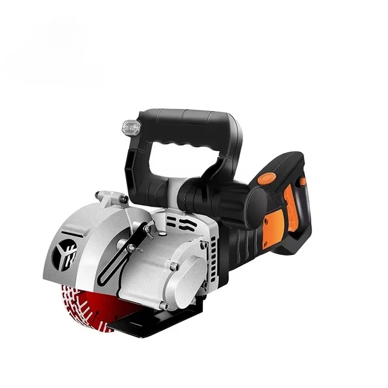 110/220v Wall Grooving Cutting Machine Slotting Groover Sighting Brick Granite Concrete With 5Pcs 5Inch Saw Blades