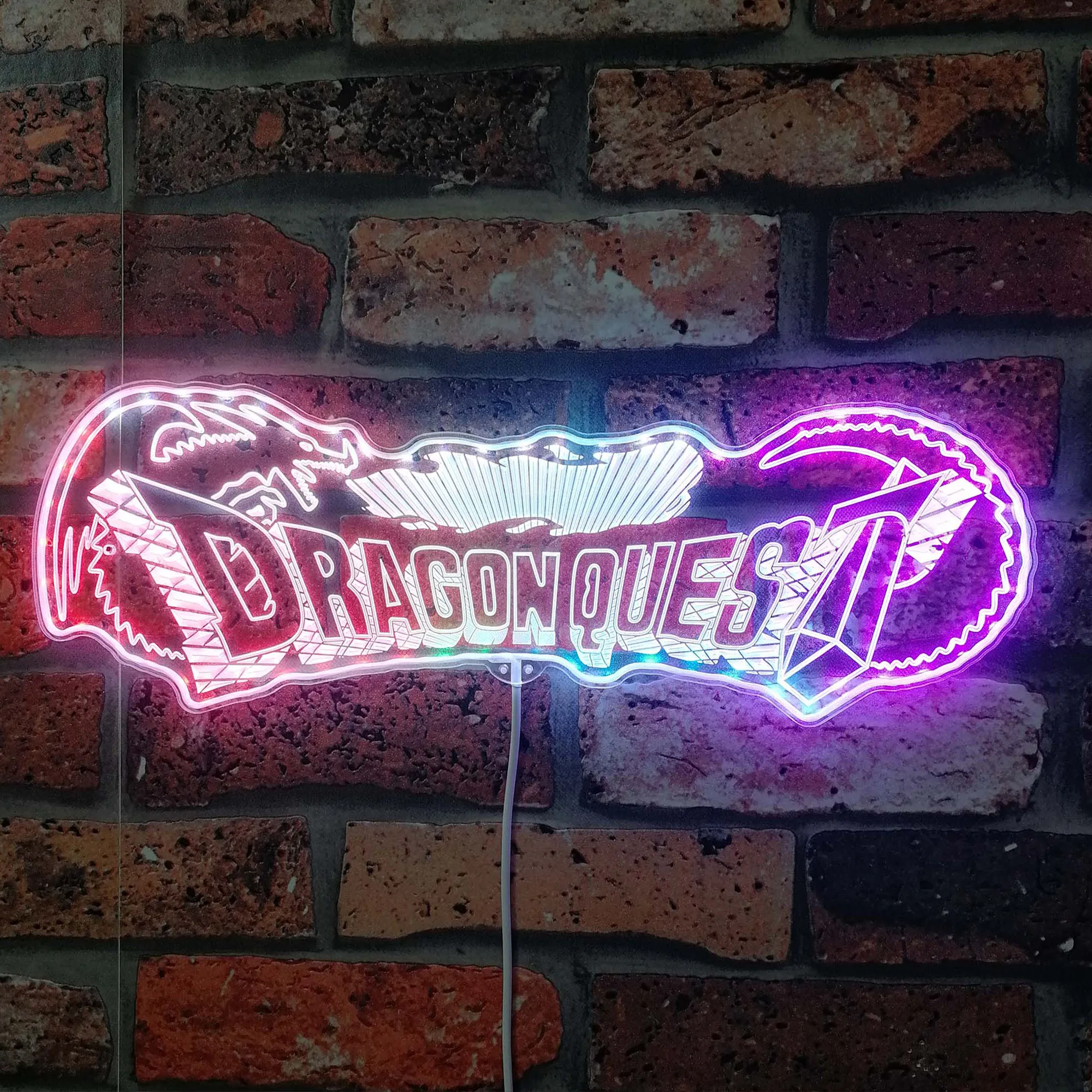 Dragon Quest Neon LED Sign, Gamer Night Light LED Sign, Game Room Neon Sign