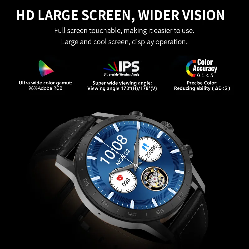 Men  Smart Full Touch Screen Bracelet Bluetooth Call Waterproof Watches Sports Fitness Tracker Heart rate monitoring Smartwatch