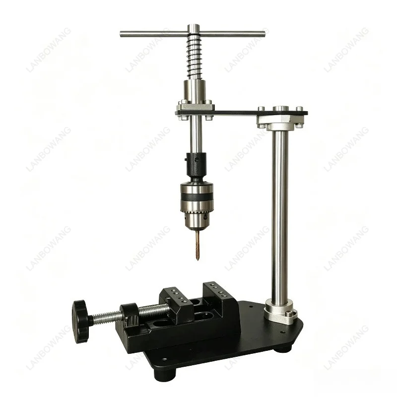 Manual Tapping Machine Small Vertical Desktop Tapper 1.5-10MM Chuck Adjustable T Handle Tap Holder Wrench For Thread Processing