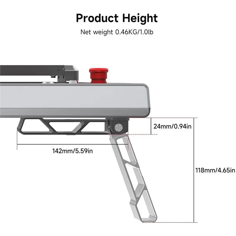 【COMELY】Foldable Feet FFT1.0 Laser Master 3 Raises Machine By 4.65'' Easy Installation Compatible With Rotary Roller