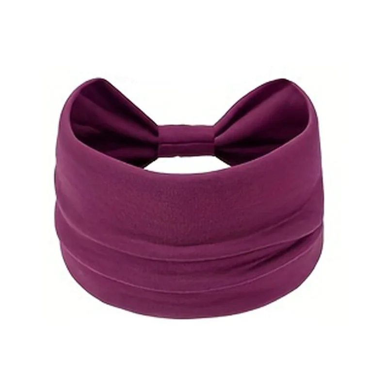 Neue Boho Einfarbig Breite Stirnbänder Vintage Knoten Elastische Turban Headwrap für Frauen Mädchen Baumwolle Weiche Bandana Haar Zubehör – Detail 15