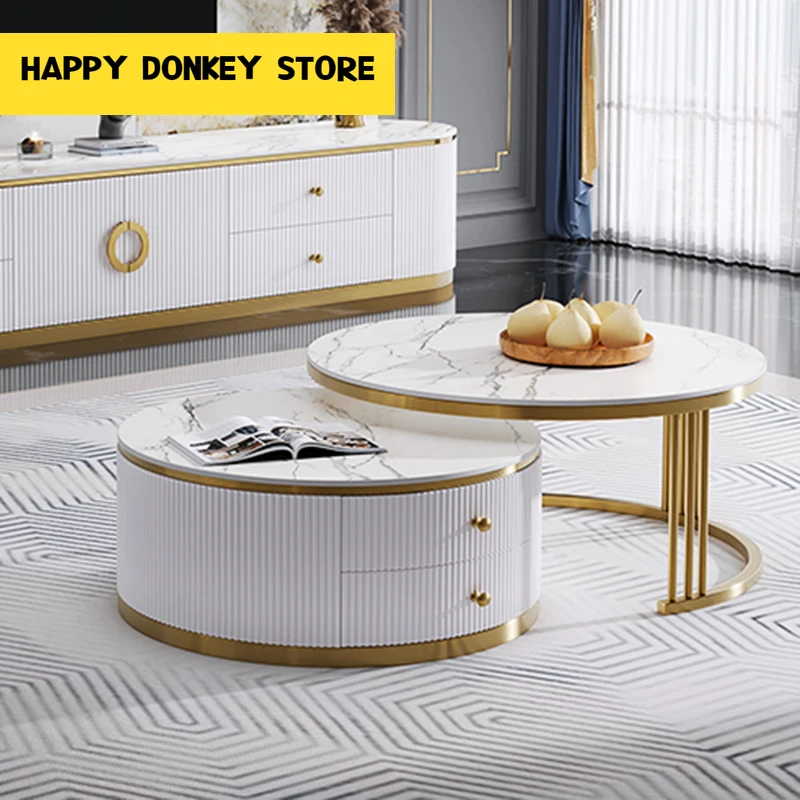 

Round Dining Luxury Table 57-Inch Tv Cabinet Stand Modern Furniture Tv Unit Stand With 4 Drawers And Muebles Home Furniture