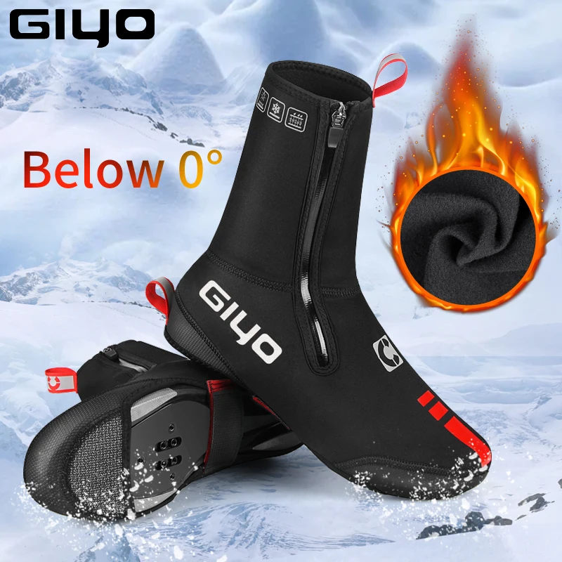 Cycling Shoe Covers MTB shoes Boot Covers Winter Warm Thermal Neoprene Overshoes Waterproof Cycling Shoe Covers below 0° temp