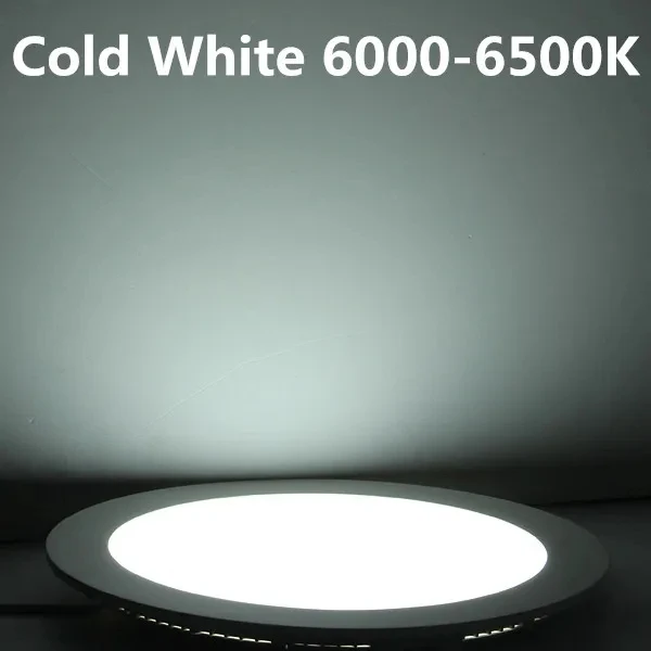 Dimmable Ultra thin 3W/4W/ 6W / 9W / 12W /15W/ 25W LED Ceiling Recessed Downlight / Slim Round Down Light 85V-265V + LED Driver image 6