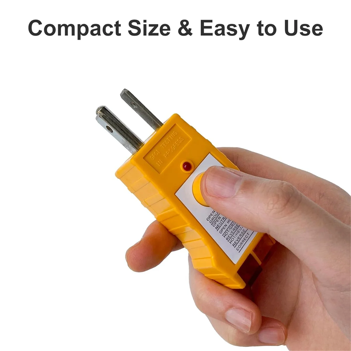 Outlet Tester for Grounding Products, Outlet Tester with GFCI, Electrical Receptacle Tester, Plug Tester,USplug