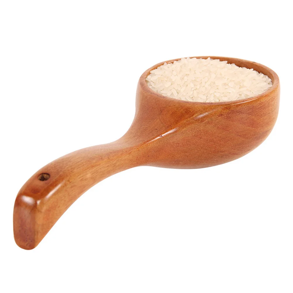 

Натуральная деревянная ложка для супа, текстура, винтажный кухонный инструмент, многофункциональный совок для кофейных зерен, чая, сахара, муки, специй