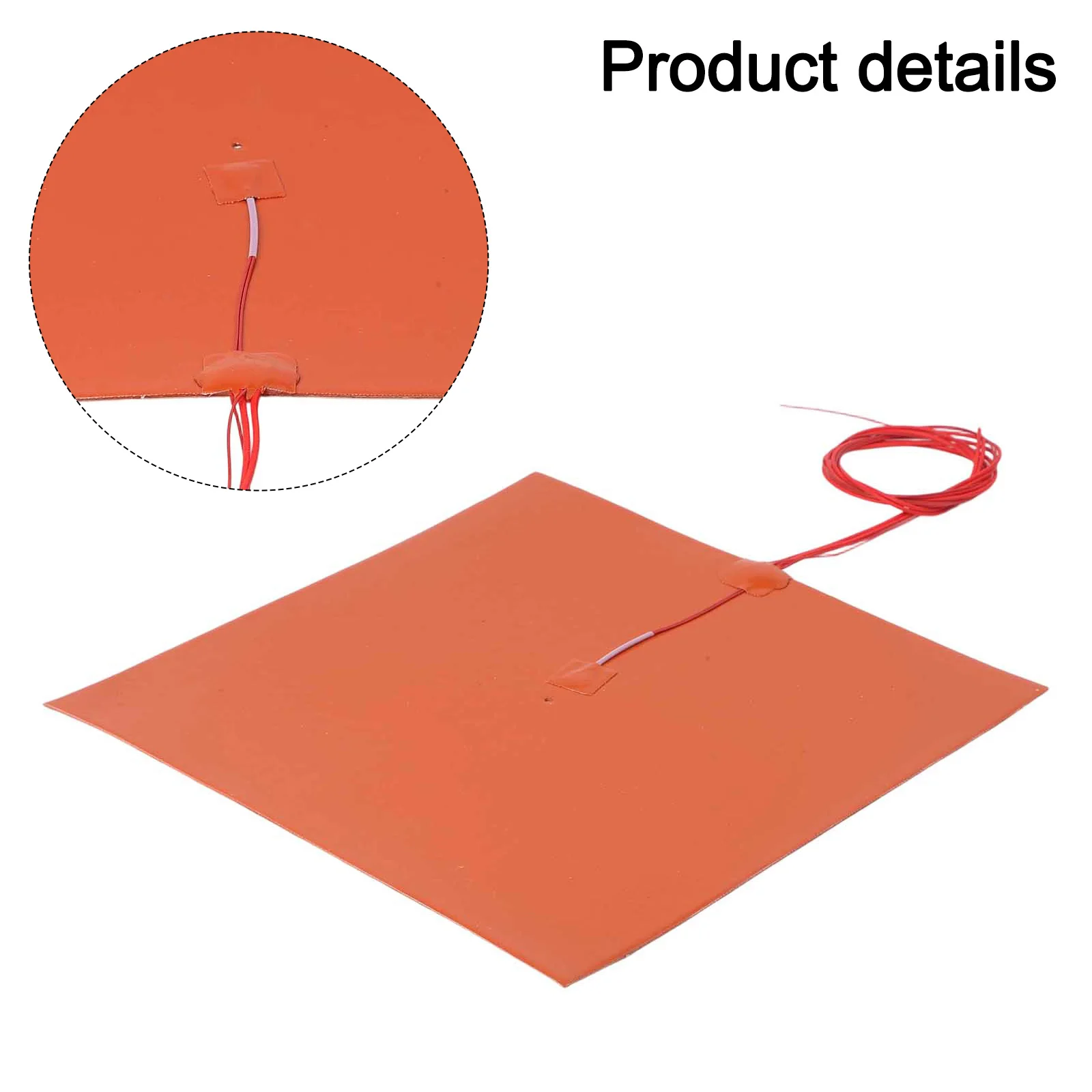 Safe Operation Silicone Heater Pad Pad Silicone 330*330mm High Temperature Resistance Sleek Appearance Wear Resistant Material