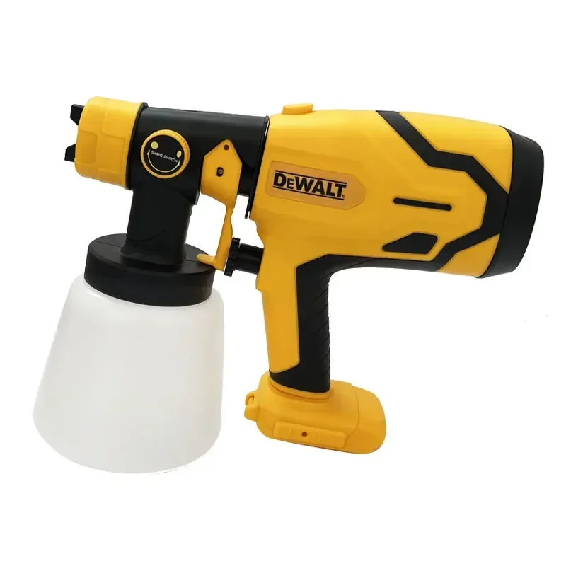 DEWALT 800ML Cordless Electric Spray Gun Portable High Power Paint Sprayer Auto Furniture Coating Airbrush for Dewalt Battery