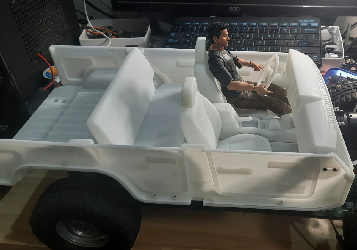 JCKMOD 313Mm Wheelbase Cherokee Full Interior Kit Unpainted 3D‑Printed For TRX4 SCX10 1/10 RC Crawler Hard‑Body Upgrade Parts
