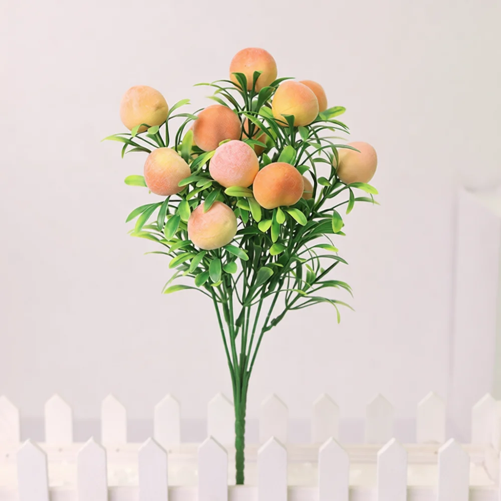 Realistic Fake Fortune Fruit Stem Artificial Plant Decorative Plastic Berry For Christmas Wedding Holiday House Decor