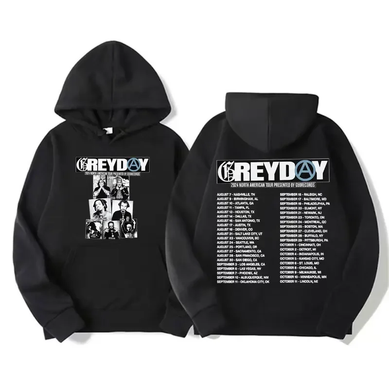 Suicideboys Grey Day 2024 Tour Graphic Hoodies Men Hip Hop Gothic Vintage Sweatshirt Male Punk Rock Oversized Hooded Streetwear