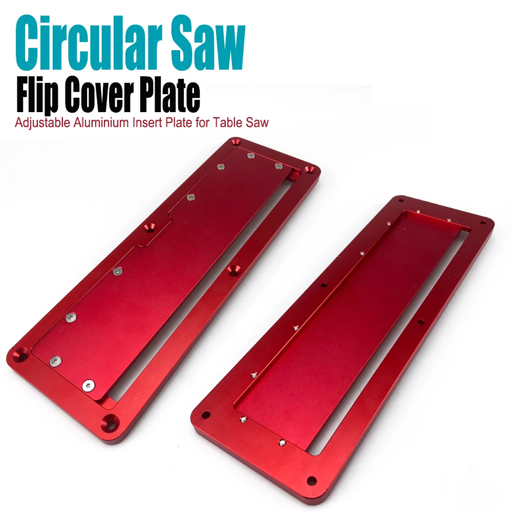 Electric Circular Saw Flip Cover Plate Flip-Floor Table Special Cover Plate Adjustable Aluminium Insert Plate for Table Saw