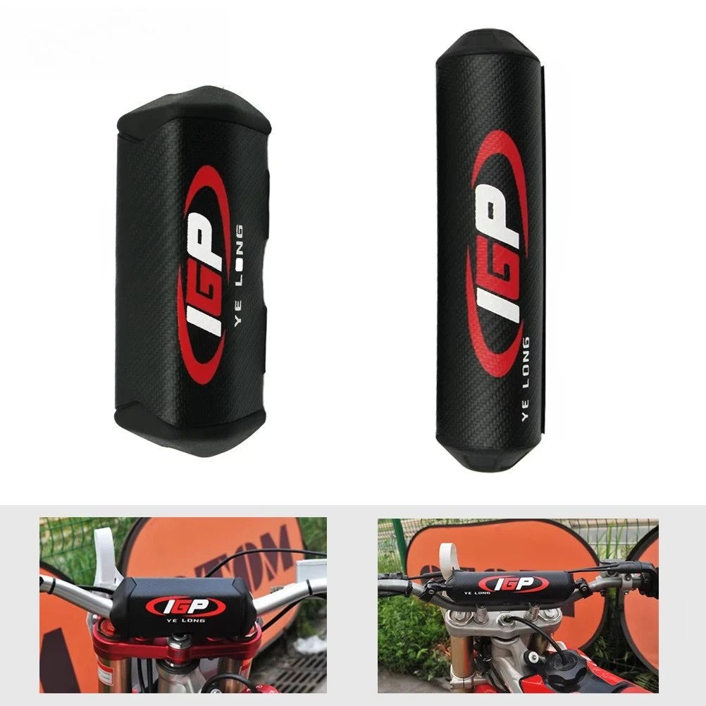 ForMotorcycle Dirt Bike Grips Universal Carbon Fibre Texture Foamed Rubber Chest Protector Cross Bar Fit 1-1/8