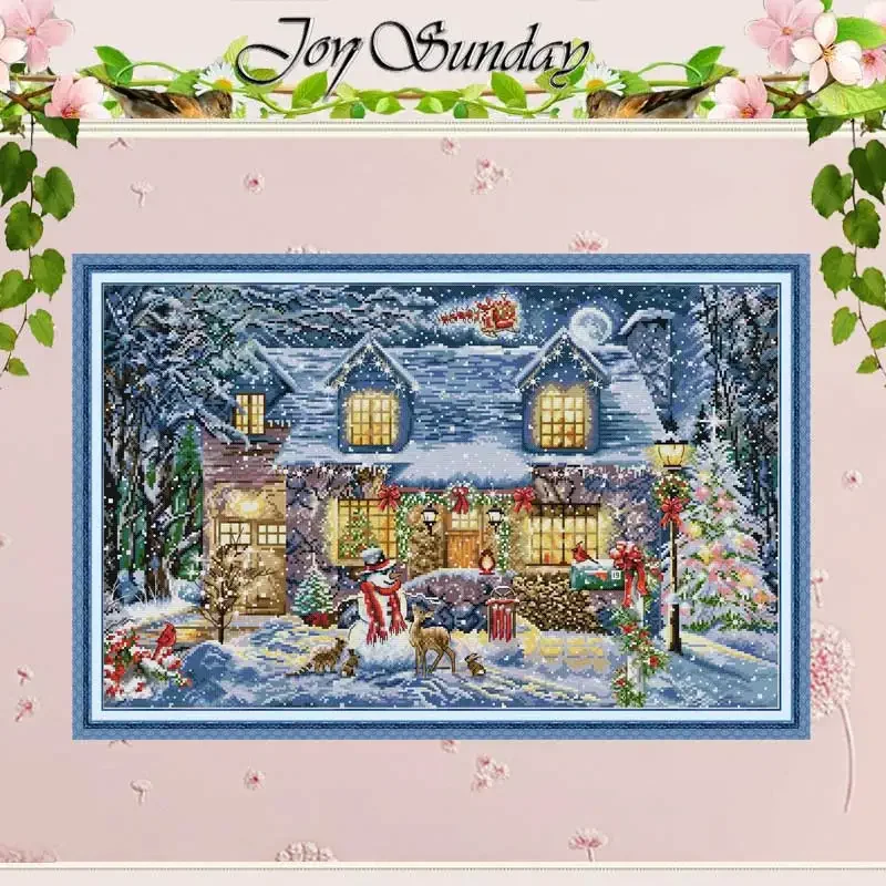 

Cottage Glow Scenery Patterns Counted Cross Stitch Set DIY 11CT 14CT 16CT Stamped DMC Cross-stitch Kit Embroidery Needlework