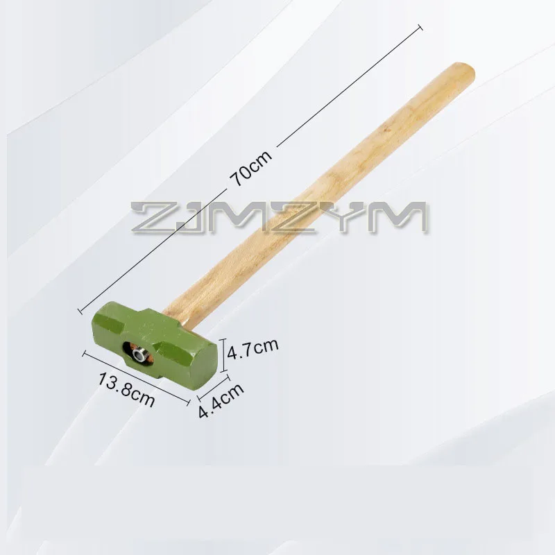 8LB Octagonal Hammer Professional Wall Dismantling Hammer TPR Soft Handle Solid Iron Hammer Non Sparking Tools Sledge Hammer