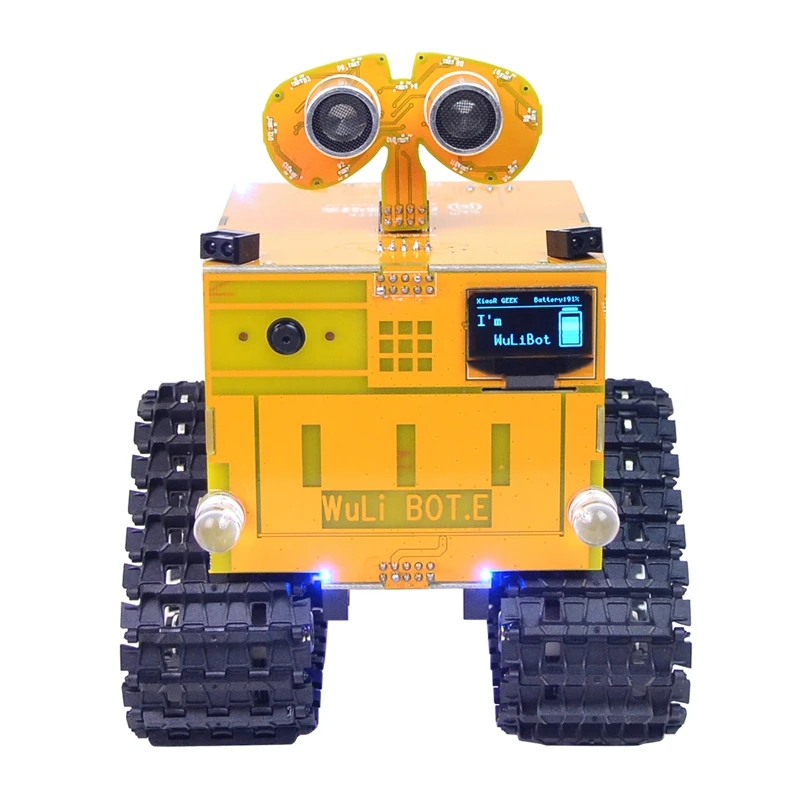 1 szt. Programowalny Robot Wulibot Mixly + Scratch podwójny samochód Robot programowania graficznego wersja standardowa z kamerą