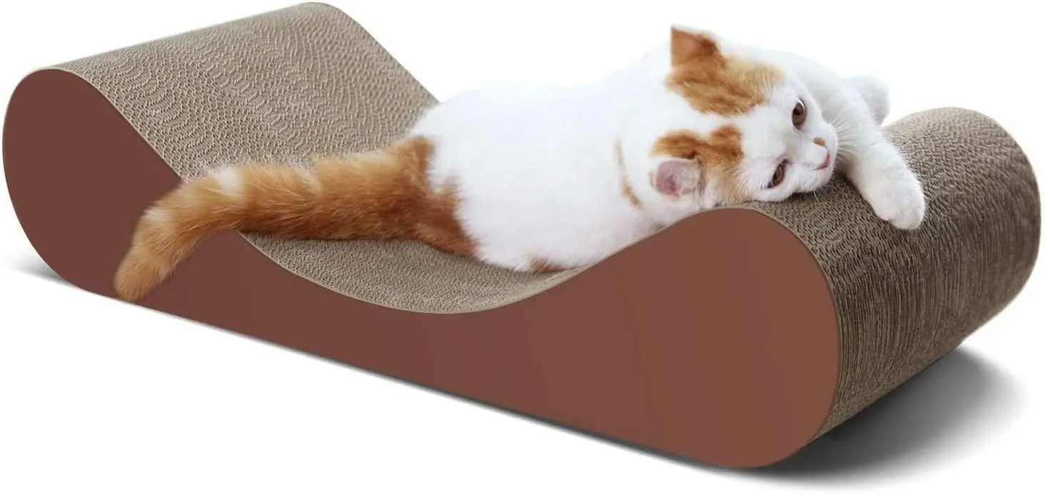 

Bone Shape Cat ScratchPad,Cardboard Lounge Bed,Durable Board Pads Prevents Furniture Damage
