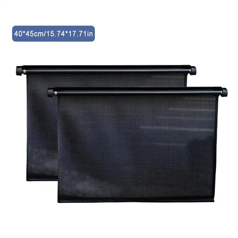 

2 шт., боковой солнцезащитный козырек для автомобиля, автоматические выдвижные защитные роликовые блоки, 97% вредных УФ-лучей, универсальные автомобильные козырьки для окон, аксессуары