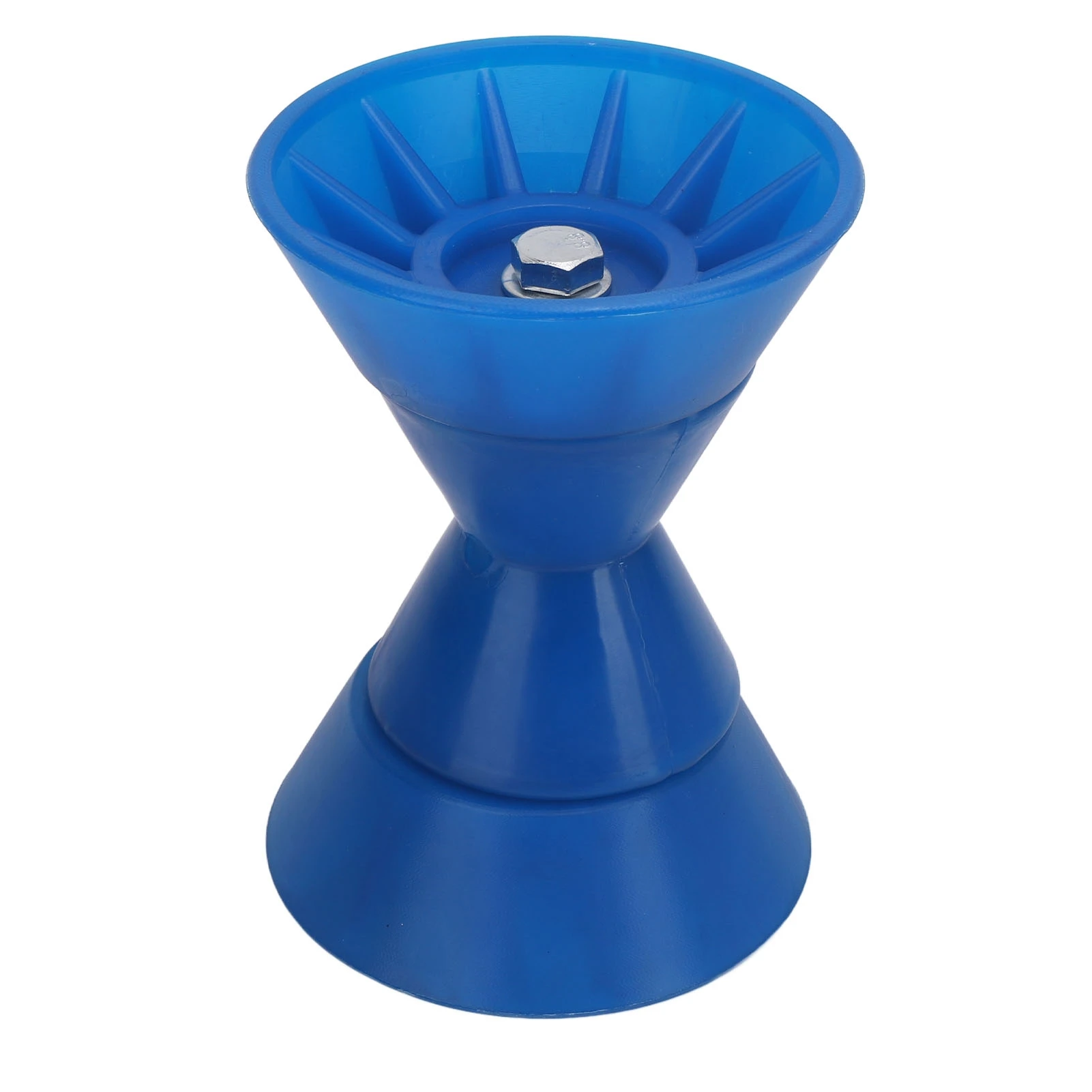 4 Inch Boat Roller Bow Stop with 1/2in Shaft Scratch Resistant PU Blue Trailer Roller Assembly for Yachts