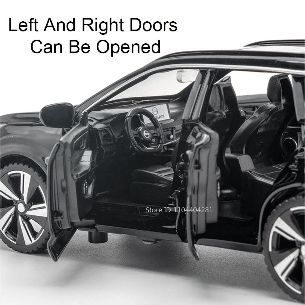 1:32 X-TRAIL Sylphy Modello in lega Giocattoli Diecast Cars 6 porte aperte Suono Luce Tirare indietro Veicoli in miniatura Regali di compleanno di un amico