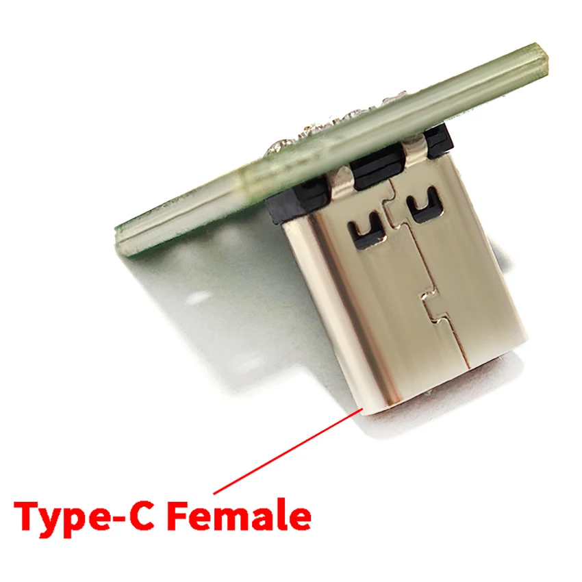 Vertical USB Type C Female Socket Patch Board 14P to 2.54 5P Circuit Board Data Test Board Type-c Usb C Connector