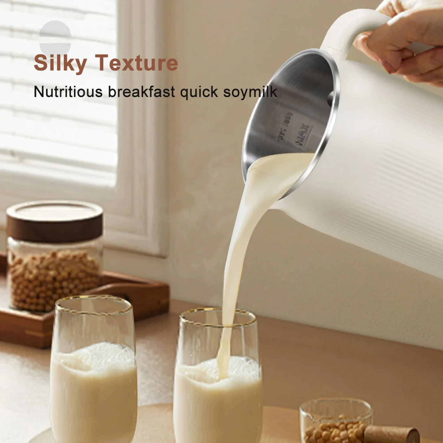 Electric Soybean Milk Machine Nut Milk Maker Automatic Intelligent Food Blender Soy Milk Baby Maker Rice Paste Maker Kettle