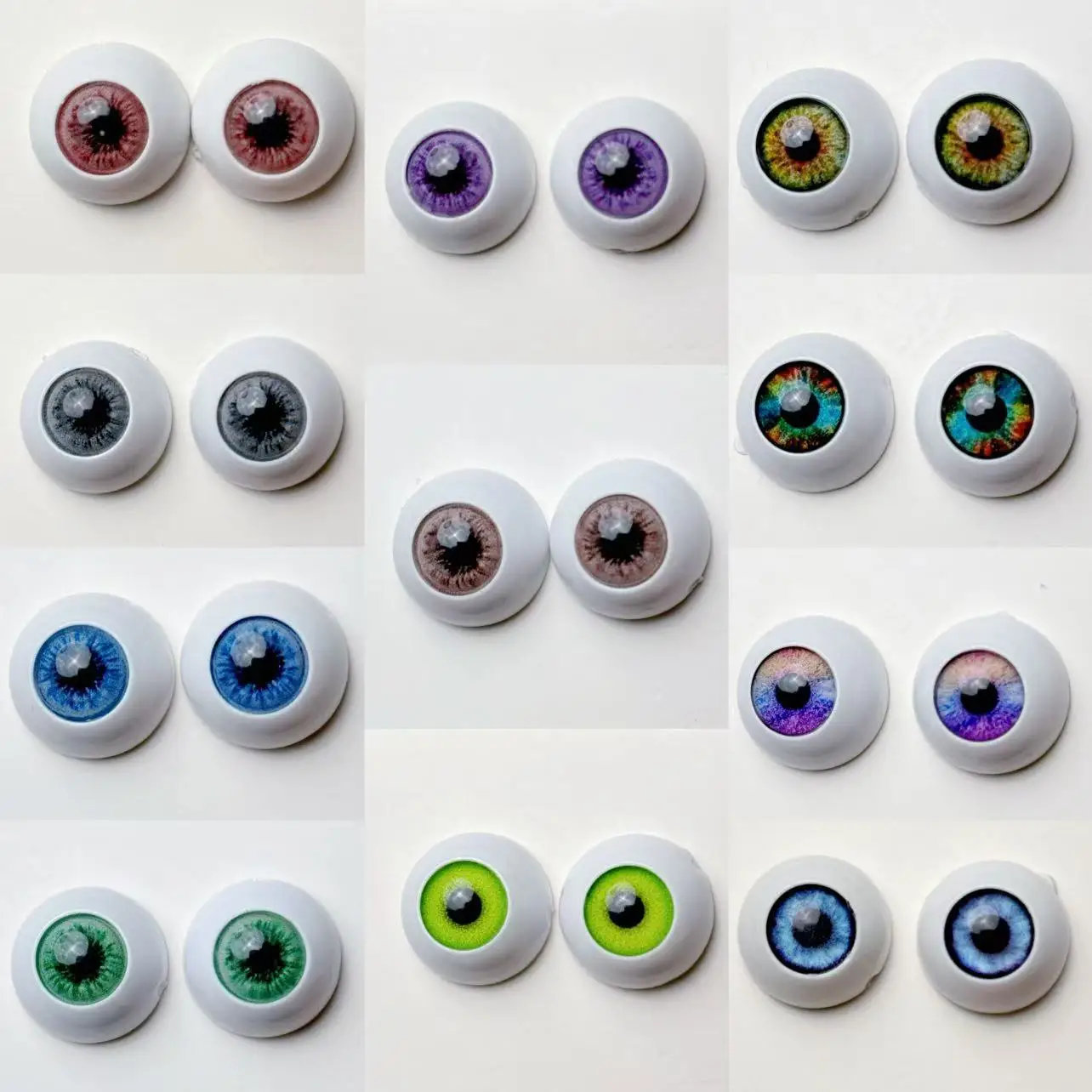 1 Pairs 10mm /12mm / 14mm / 16mm / 18mm Doll Eyes Bjd Doll Eyeball Diy Doll Accessories