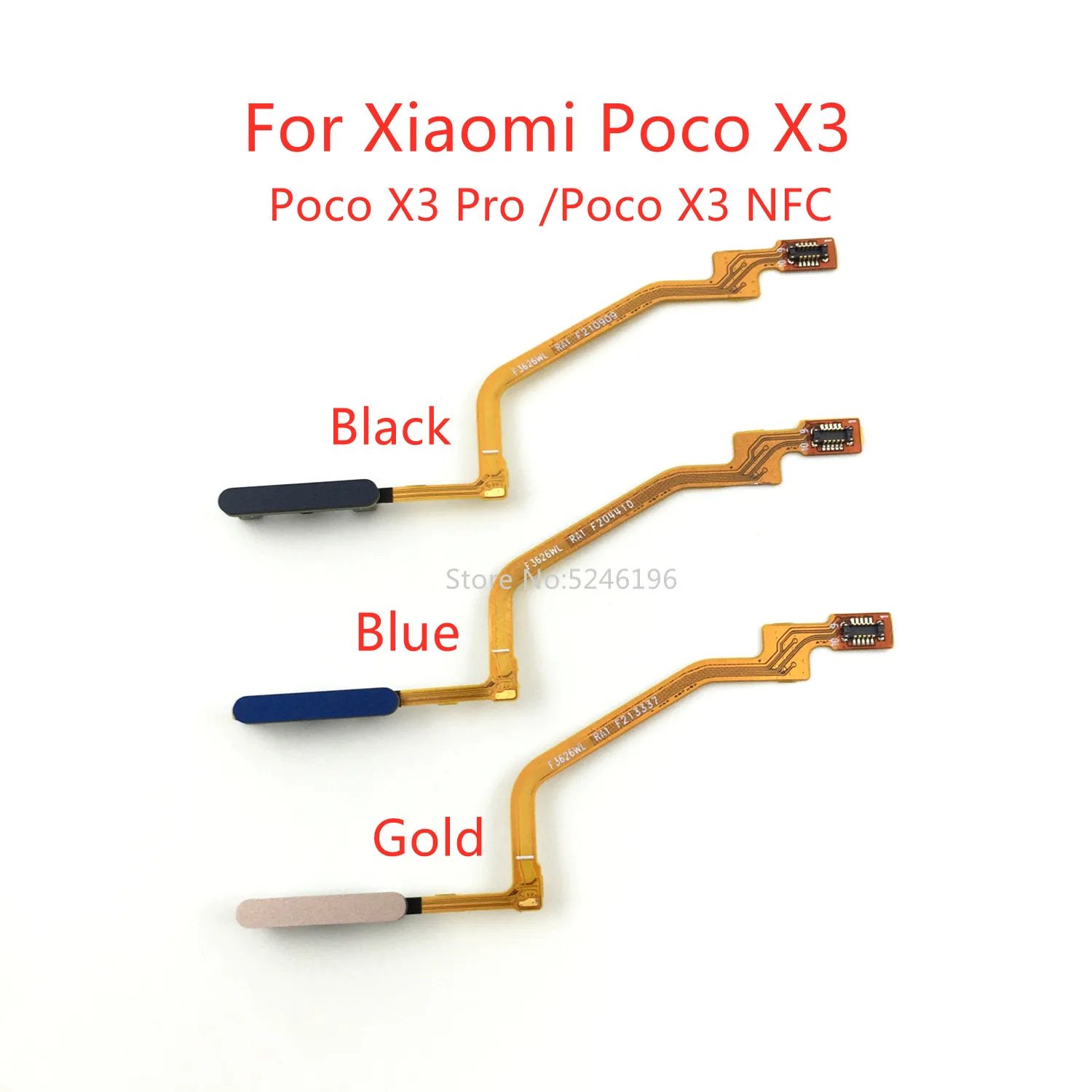 

1pcs Original Fingerprint Sensor Flex Cable For Xiaomi Poco X3 Pro Xiaomi Poco X3Pro Xiaomi Poco X3 NFC Touch ID Replace Part