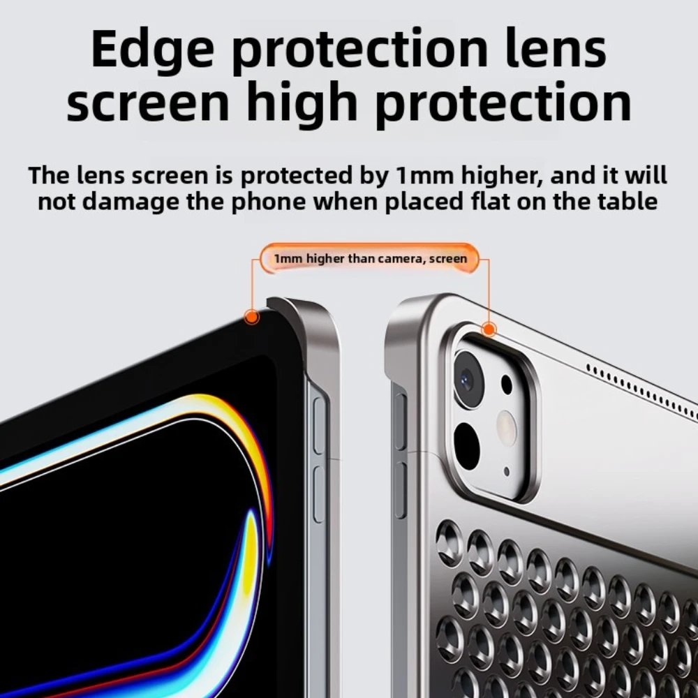 Für 2024 IPad Pro 13 Zoll / (M4) 11 Zoll Gehäuse aus Aluminiumlegierung mit Aromatherapie-Hohlwärmeableitung