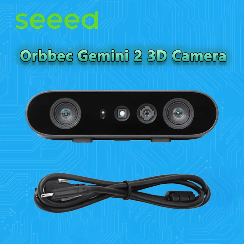 

3D-камера Orbbec Gemini 2 Seeed Active Stereo IR 30 кадров в секунду, глубина 0,15–10 м, 91 ° ×66 ° FOV, IMU, SDK, USB-CSupport для робототехники