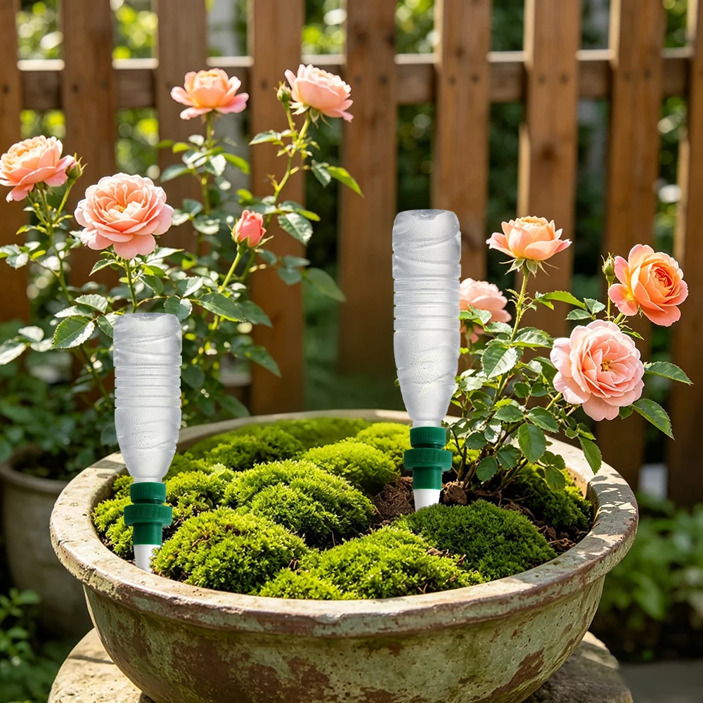 Plant Self Watering Stakes, Water Bottle Automatic Plant Waterer Spikes for Indoor Outdoor Potted Plants Daily & Vacation Use