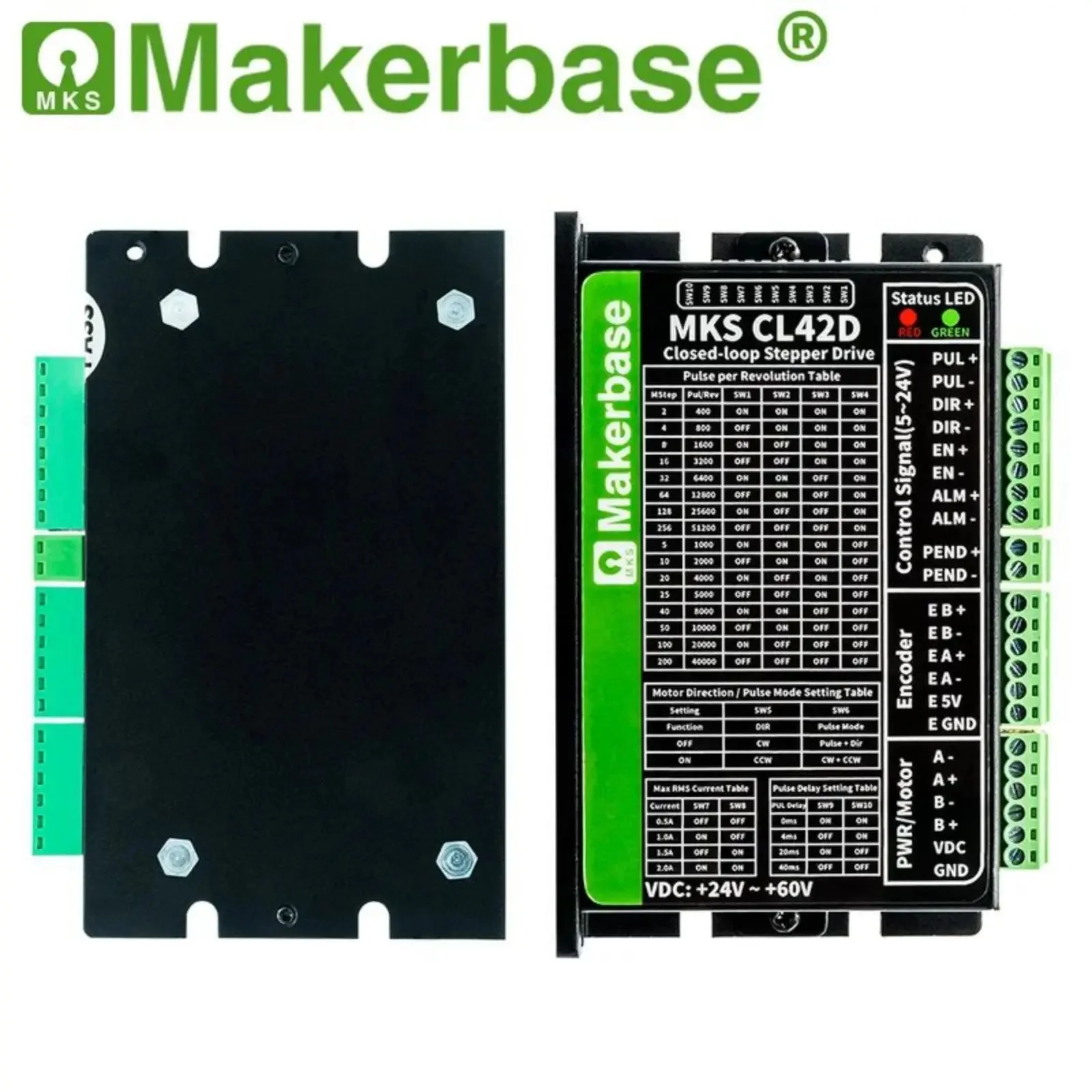 Imagem -03 - Makerbase Circuito Fechado Stepper Driver com Codificador Mks Cl57d Nema23 Impressora Cnc 3d Baixo Calor Alto Torque