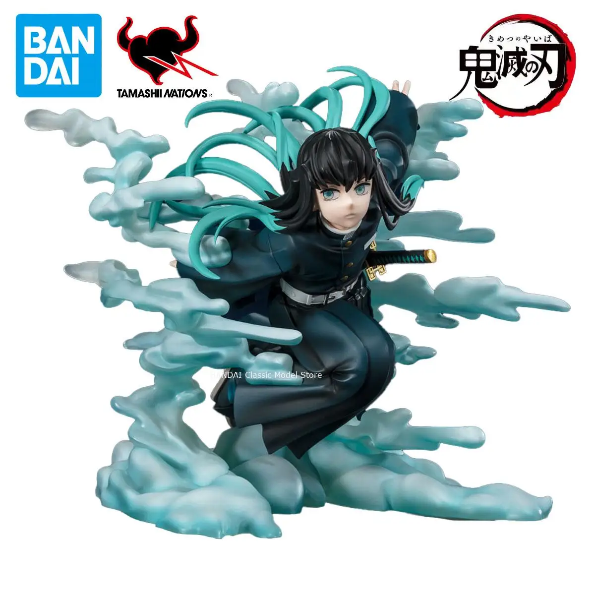 Подлинная официальная оригинальная фигурка Bandai Demon Slayer Blade Figuarts Zero Tokitou Muichirou, аниме, Коллекционная модель, игрушки для кукол