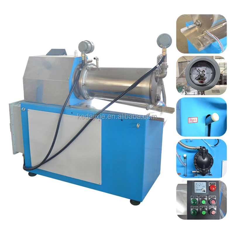 Wet Grinding Micron Paint Color Horizontal Sand Mill Bead Mill Motor Pump Ceramic Hard Alloy Pins No Metal Pollution High