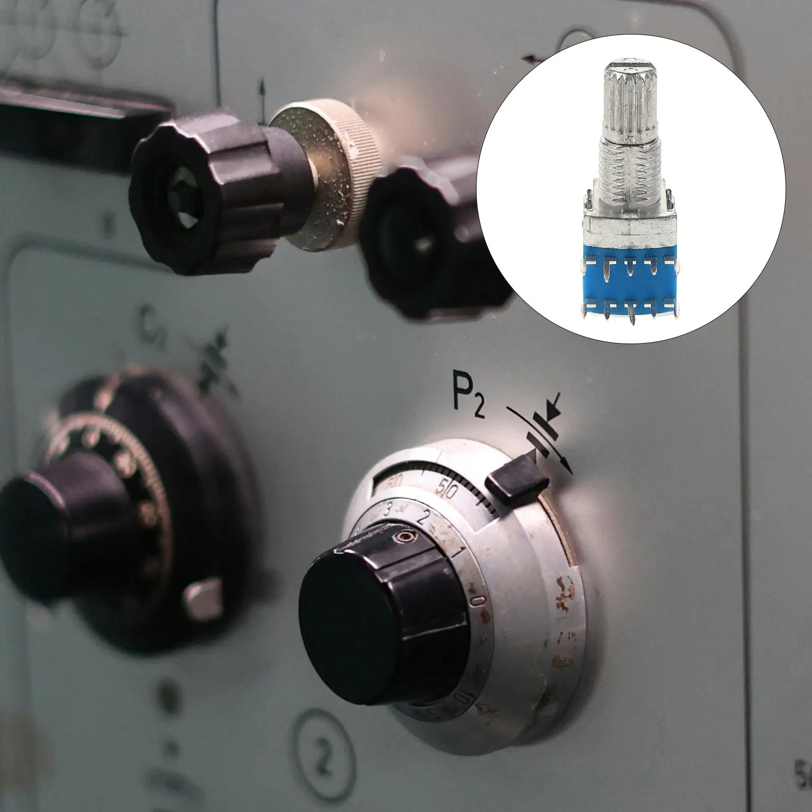 5Pcs Rotary Switch Metal Shaft Compact Encoder Digital Potentiometer Mini Encoder Accurate Circuit Adjustment DIY Projects