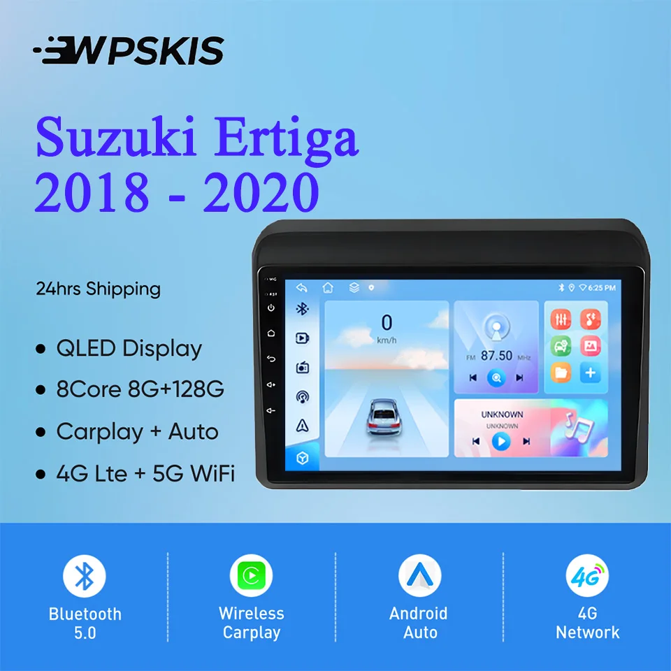 

Android 14 8G Ram 128GB For Suzuki Ertiga 2018 - 2020 Car Radio Multimedia Video DVD Player HU Head Unit GPS Navigation Monitor