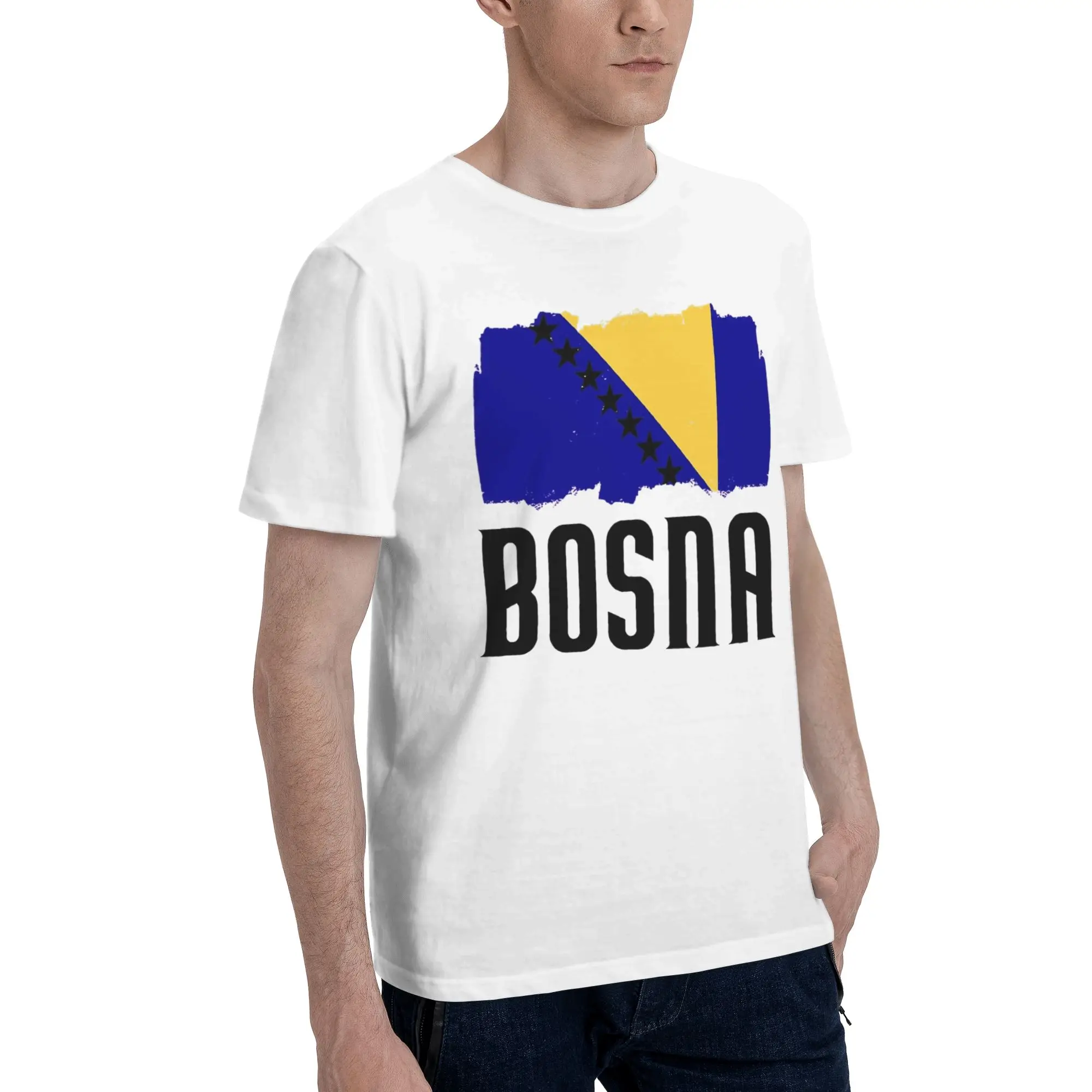 Bosnia and Herzegovina Flag Tee Shirt for Men Women Gift Idea T Shirts  Cotton Clothes