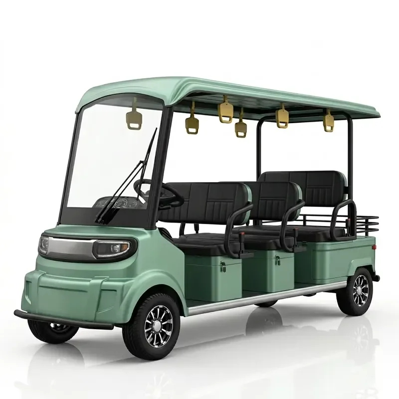 6 Seats Electric Golf Cart & Sightseeing Bus Car 30-50km/h Speed 50-70km Range Small Electric Car for Adults Buggy Club