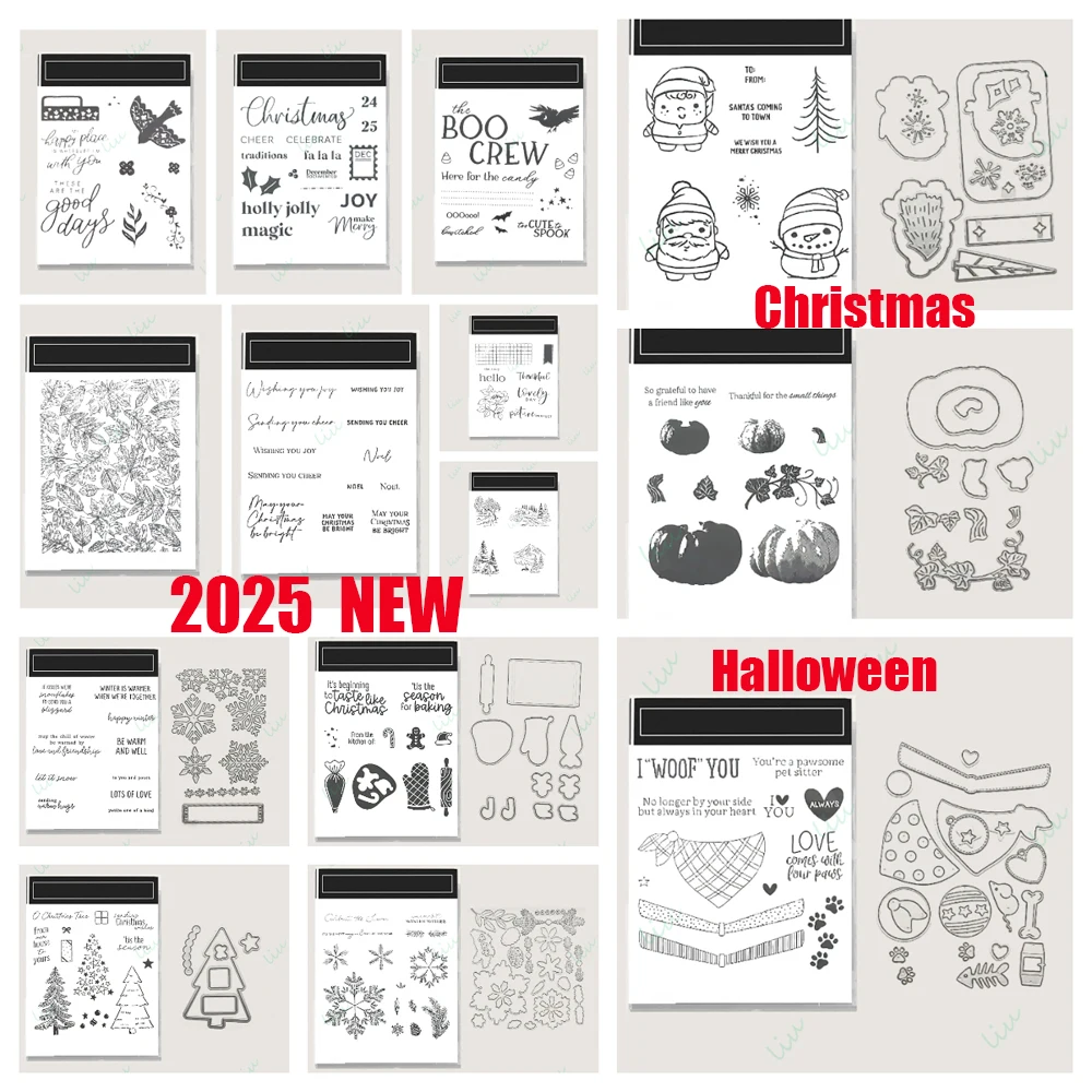 

2025 August New Happy Halloween Pumpkin Metal Cutting Dies Stamps Diary Decoration for DIY Greeting Card Handmade Holiday Gift