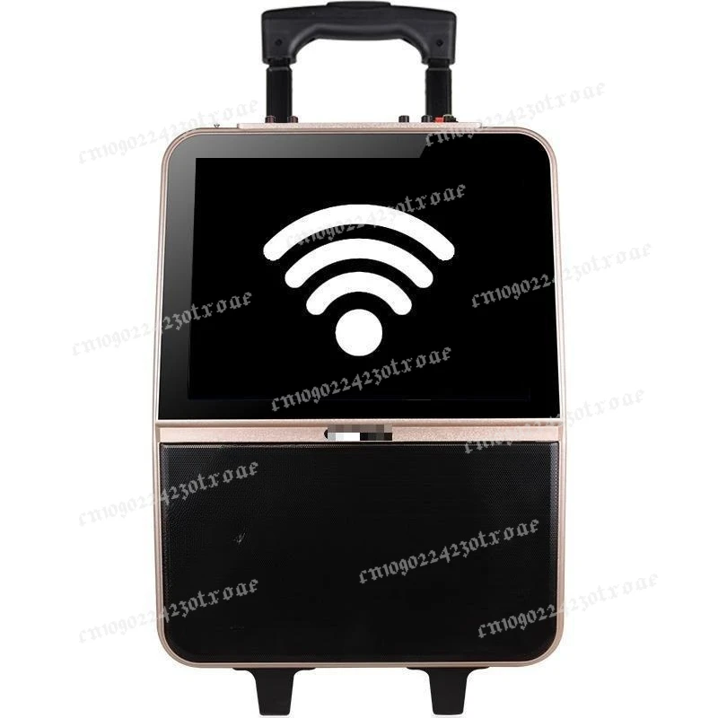 M1 14.1 Inch Touch Screen Portable Trolley Speaker Bluetooth Karaoke Machine All-in-one PA System for Square Dancing