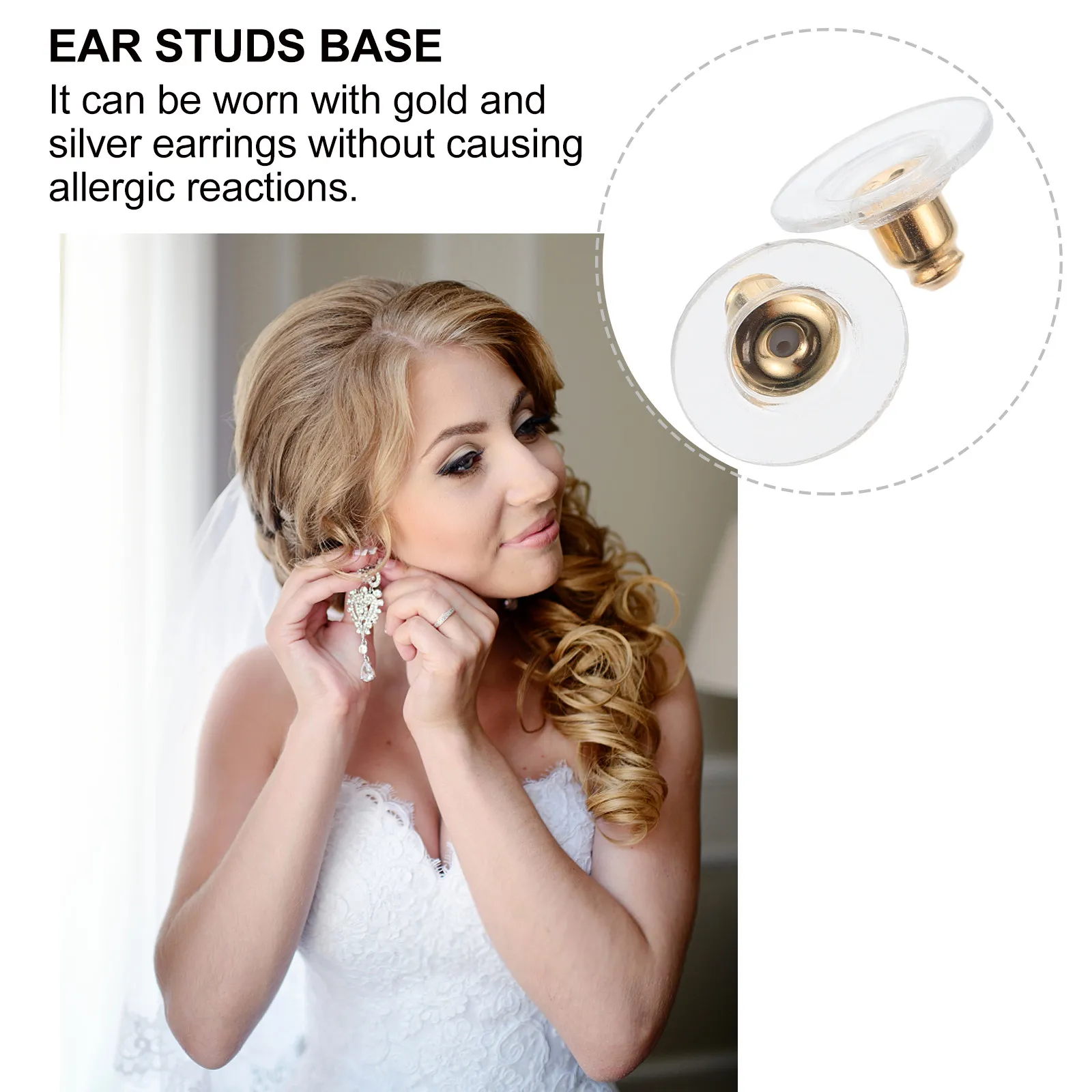 200Pcs DIY Earring Supplies Ear Stud Cork Base Jewelry Making Supplies Ergonomic Small Portable Earring Making Accessories Kit view 4