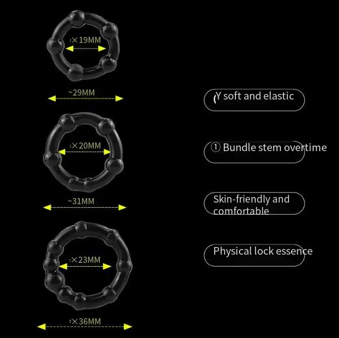 Mannelijke Vertraging Ring Penisslot Sperma Ring Sex Ring Driekleurige Ring Seksspeeltje 18
