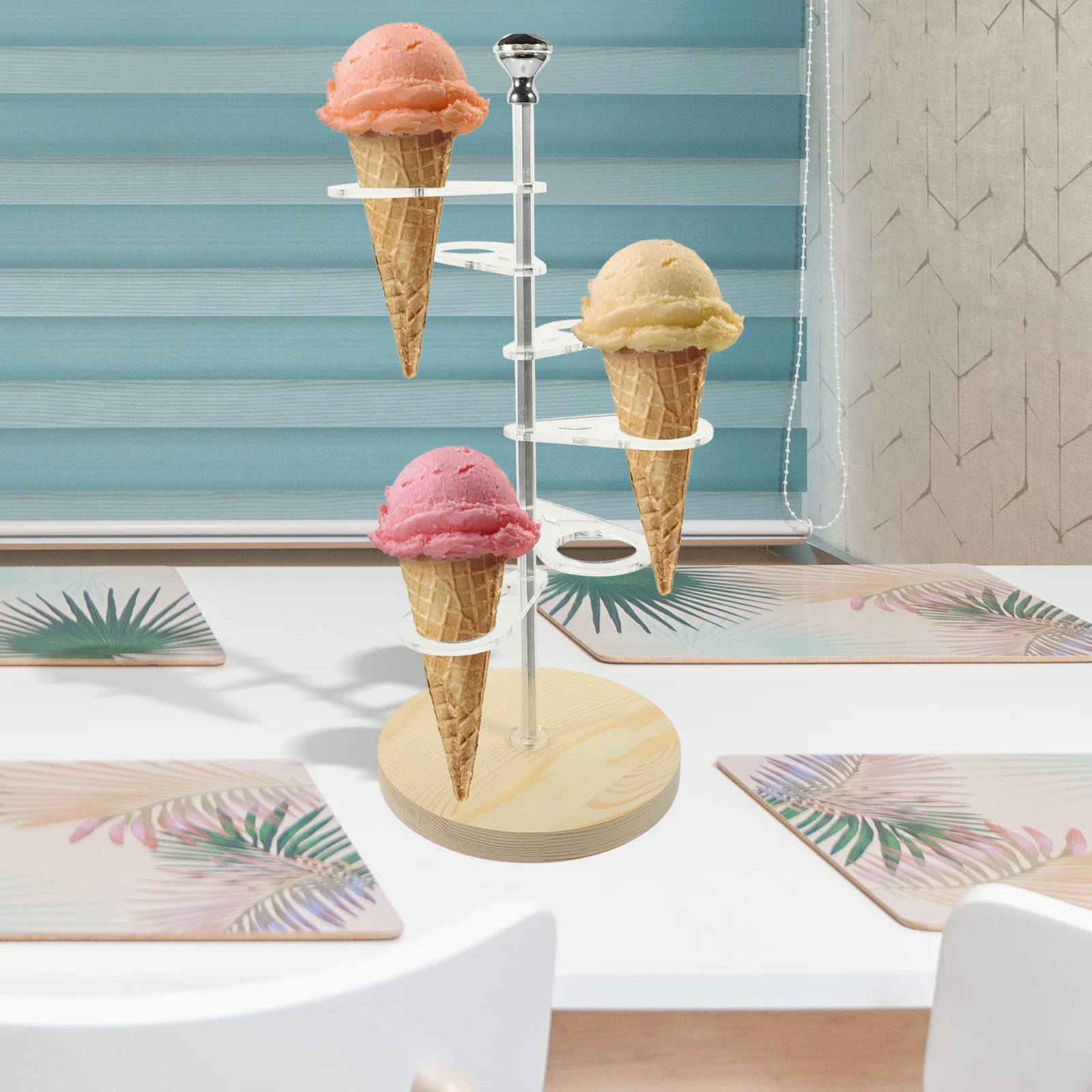 

Ice Cream Cone Holders Holders Acrylic Display Stands Cone Racks Pastry Baking Case Holder Dessert